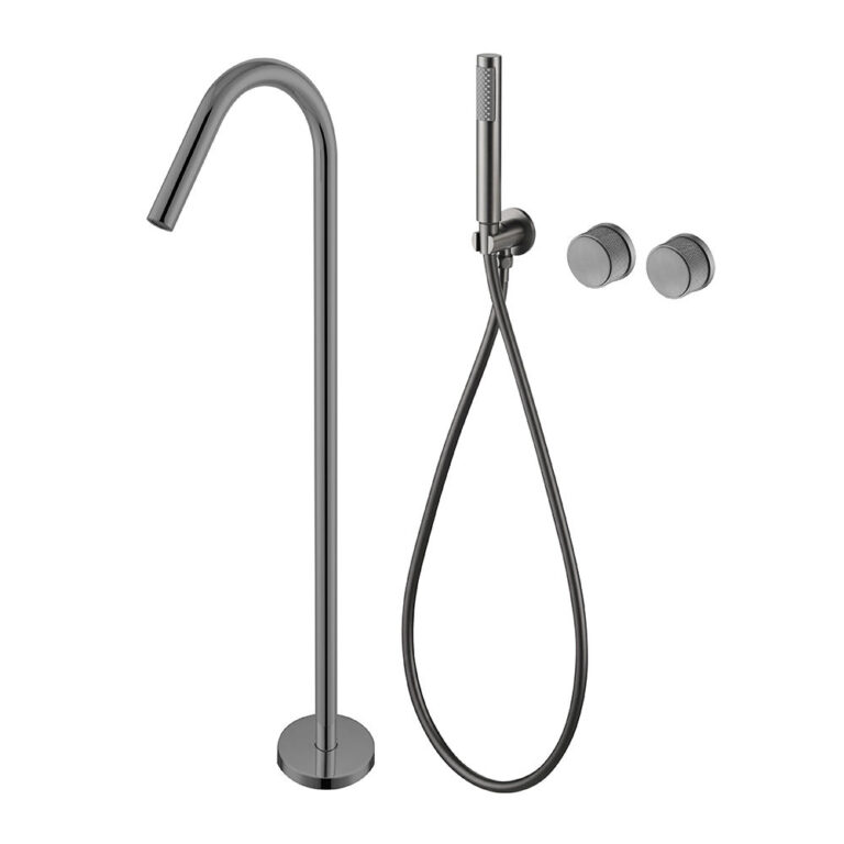 Brass Wall Mount Bath Shower Mixer, Floor Stand Tub Faucet