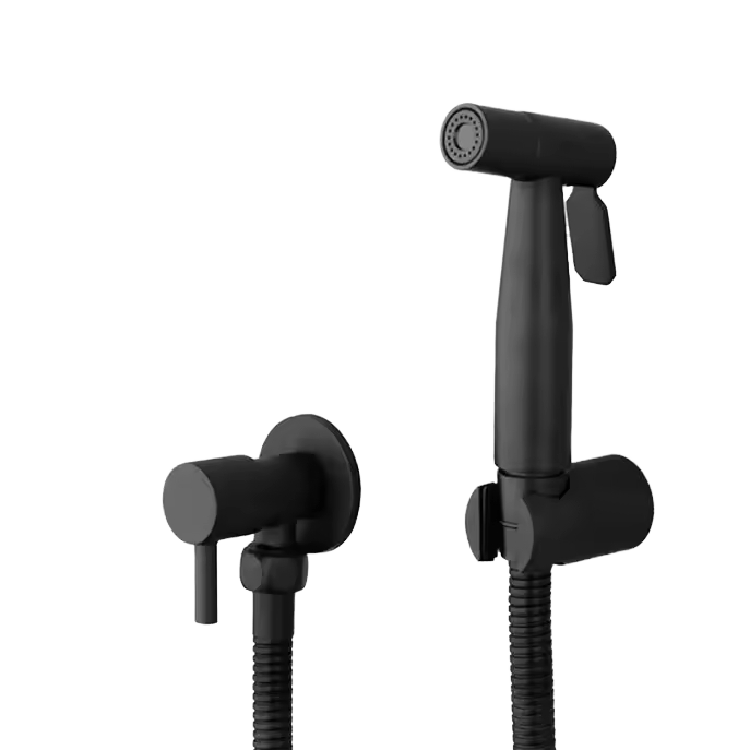 Black Stainless Steel Bidet Sprayer, Self-Cleaning Design
