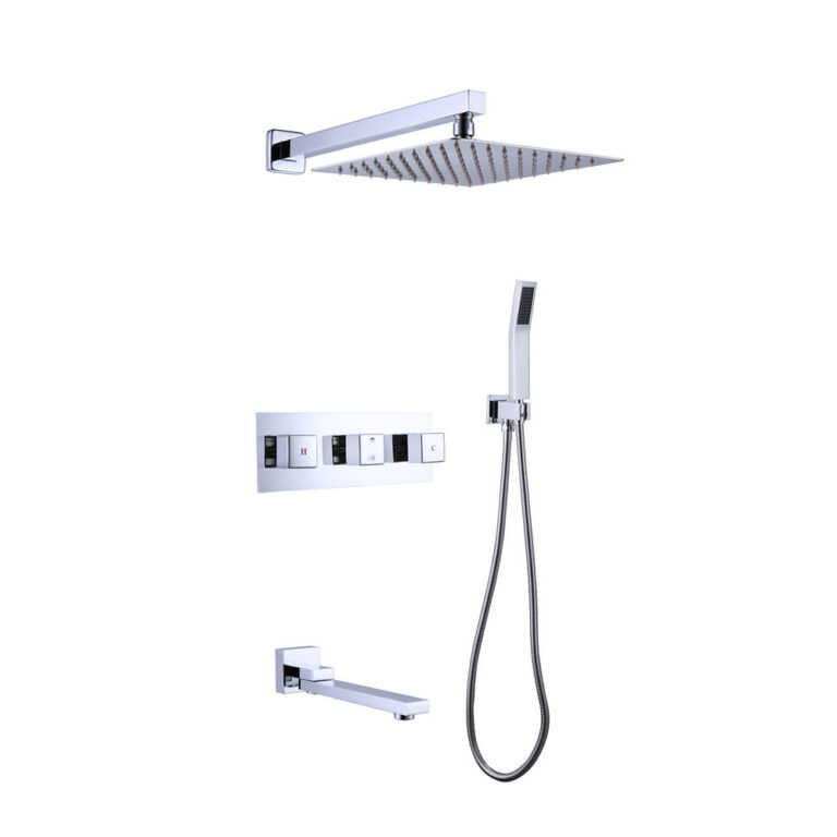 Square Shower Head Concealed Shower Set