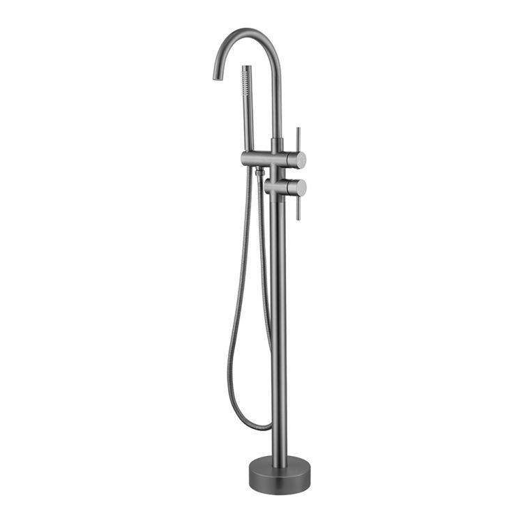 Modern Single Handle Floor Standing Bathtub Faucet