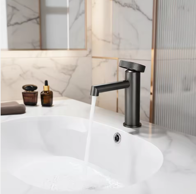 Brass Single Handle Lever Deck Mount Chrome Gun Metal  Faucet Ceramic Valve Core