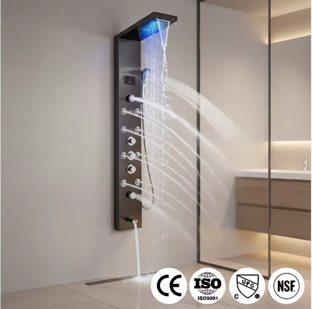 Smart Shower Modern Single Handle Shower Rain/Soft/Massage Spray Patterns  Shower Panel