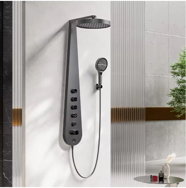 Brass 4-Function Shower Mixer Faucet Rain Massage System Body Jets Shower Panel
