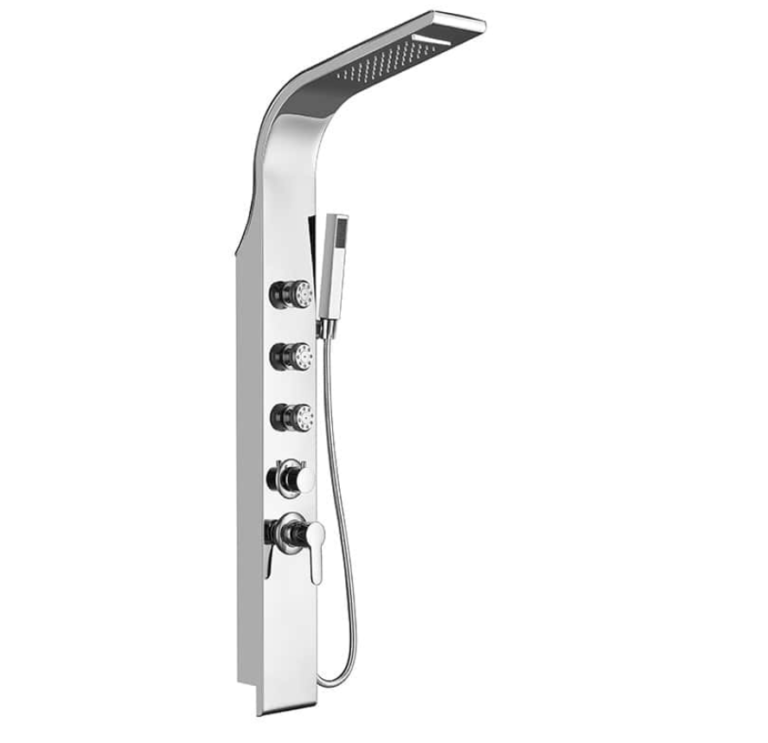 Rainfall and waterfall shower panel system
