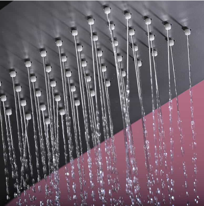 Matt black thermostatic shower panel system | SL904C 13