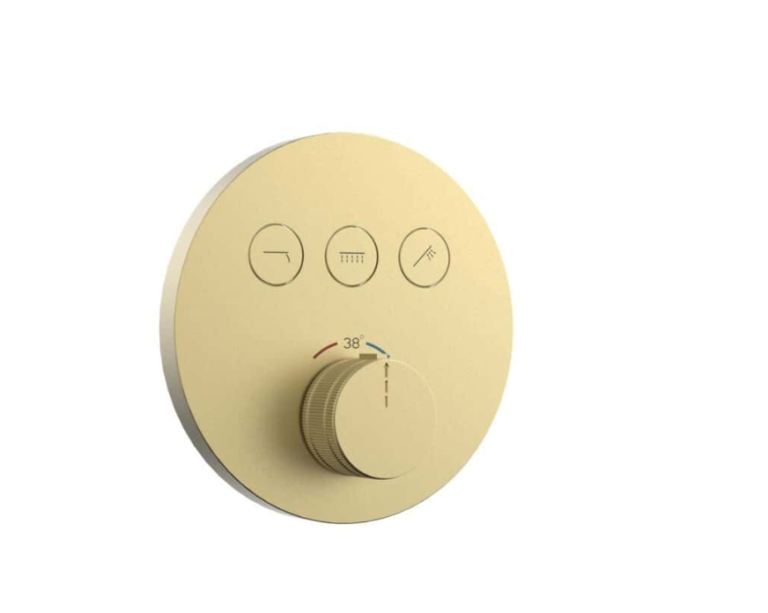 Brushed gold concealed 3-way shower mixer | SC030 23