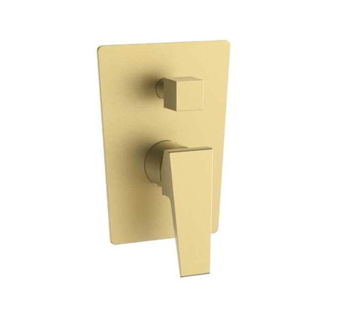 Trapezoid concealed 2-function shower mixer