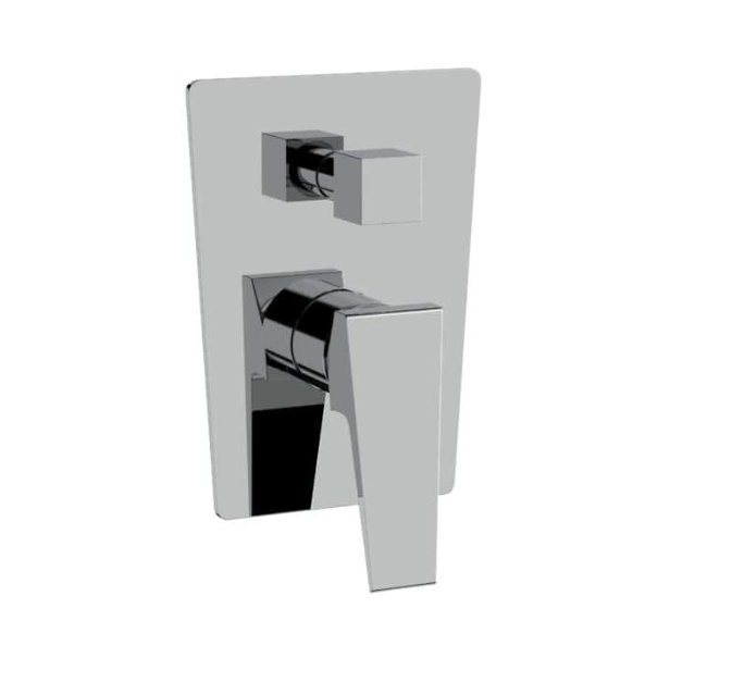Trapezoid concealed 2-function shower mixer