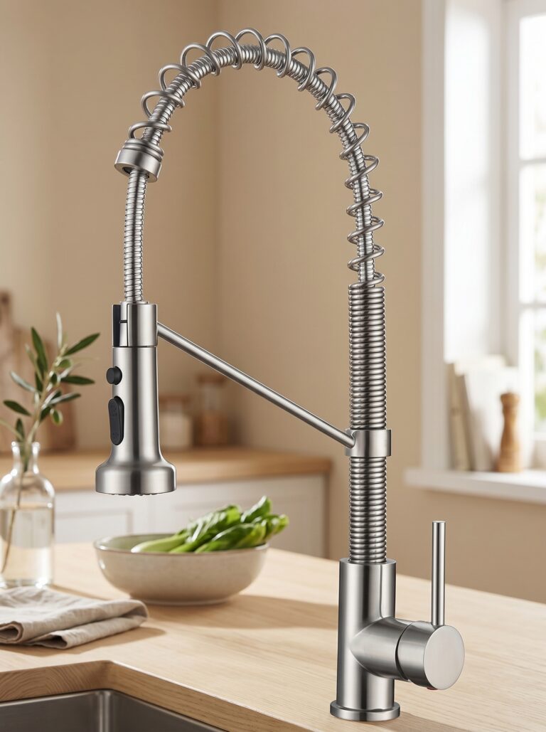Spring Pull Down Kitchen Faucet with Single Handle