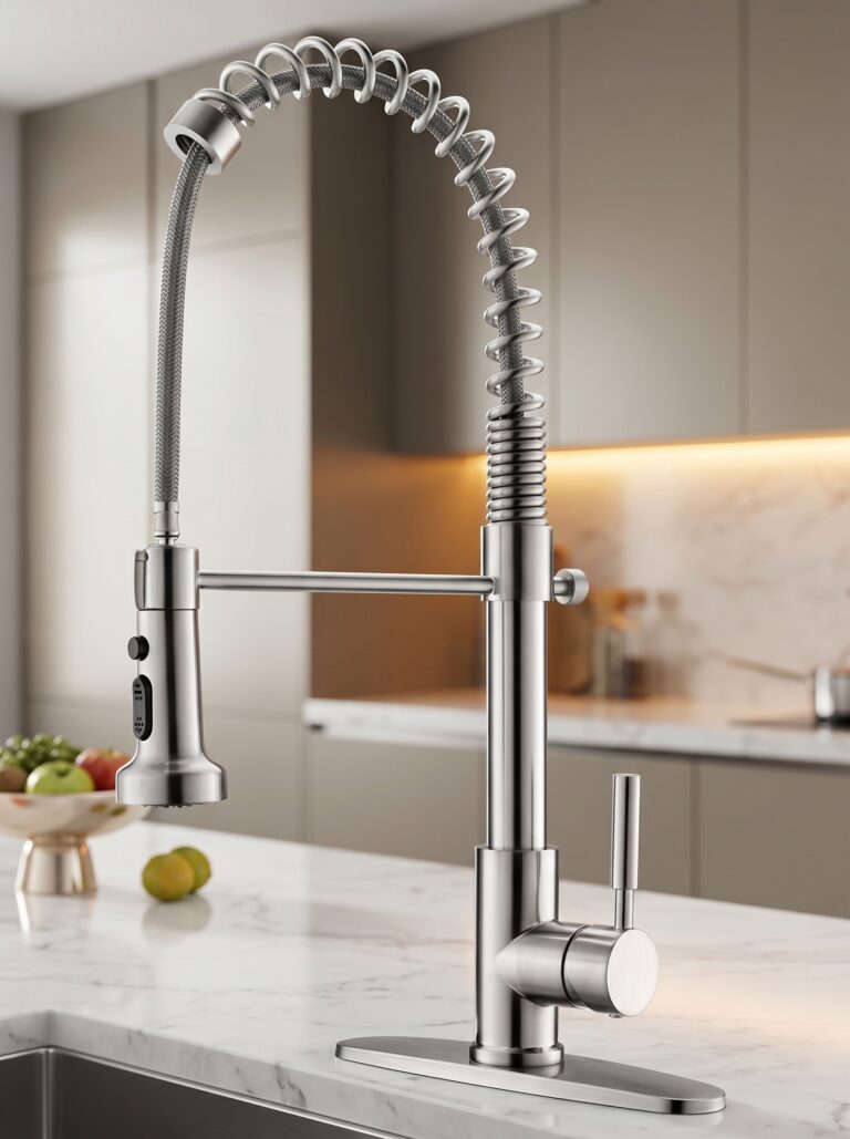 Classic Spring Loaded Kitchen Sink Mixer Tap Faucet
