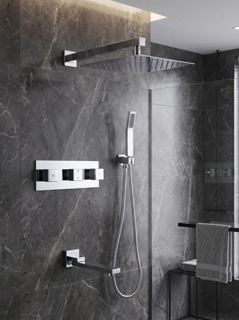 Square Shower Head Concealed Shower Set