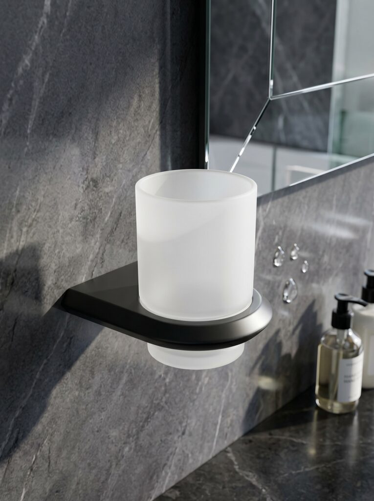 Zinc Alloy Base Wall Mounted Tumbler Holder