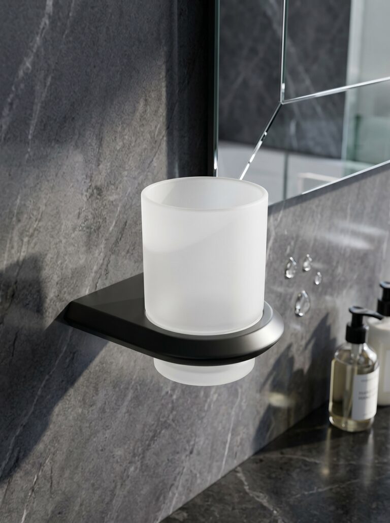 Zinc Alloy Base Wall Mounted Tumbler Holder
