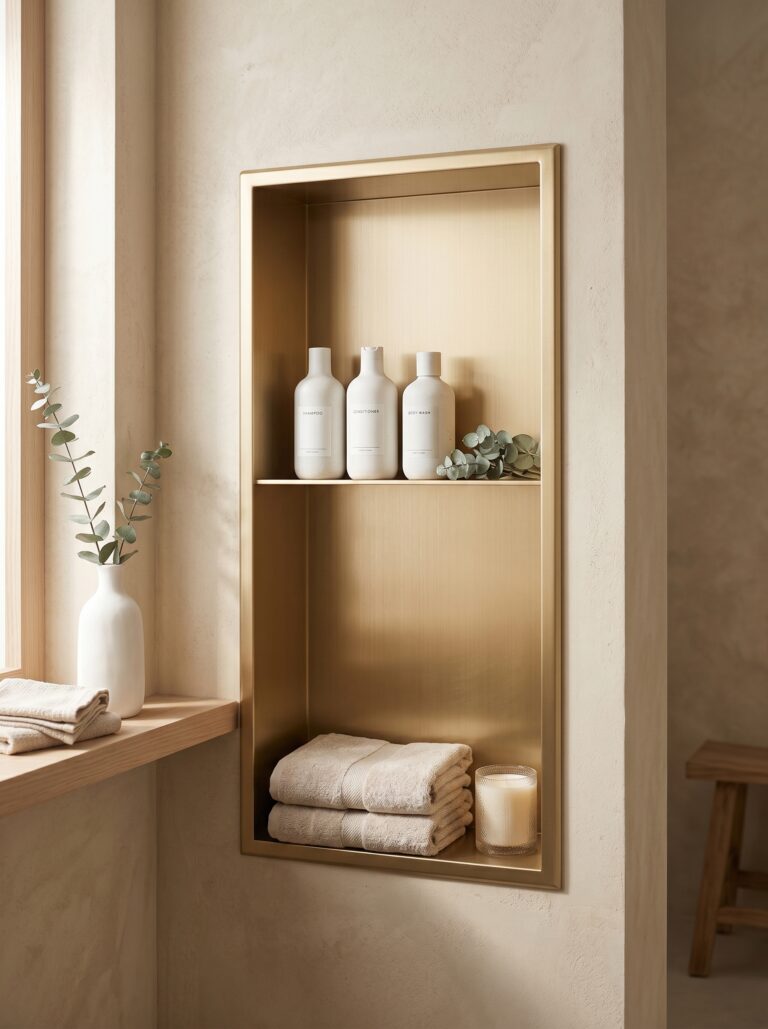 Stainless Steel Recessed Shower Shelf