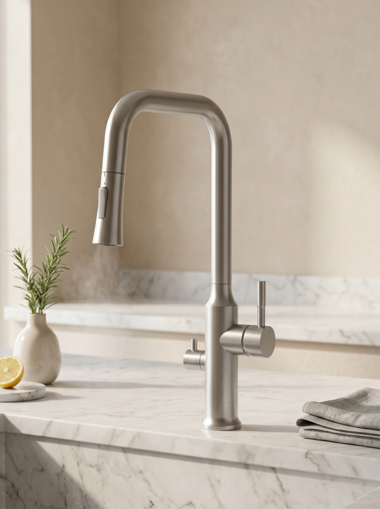 Stainless Steel Kitchen Mixer Tap With Dishwasher Valve