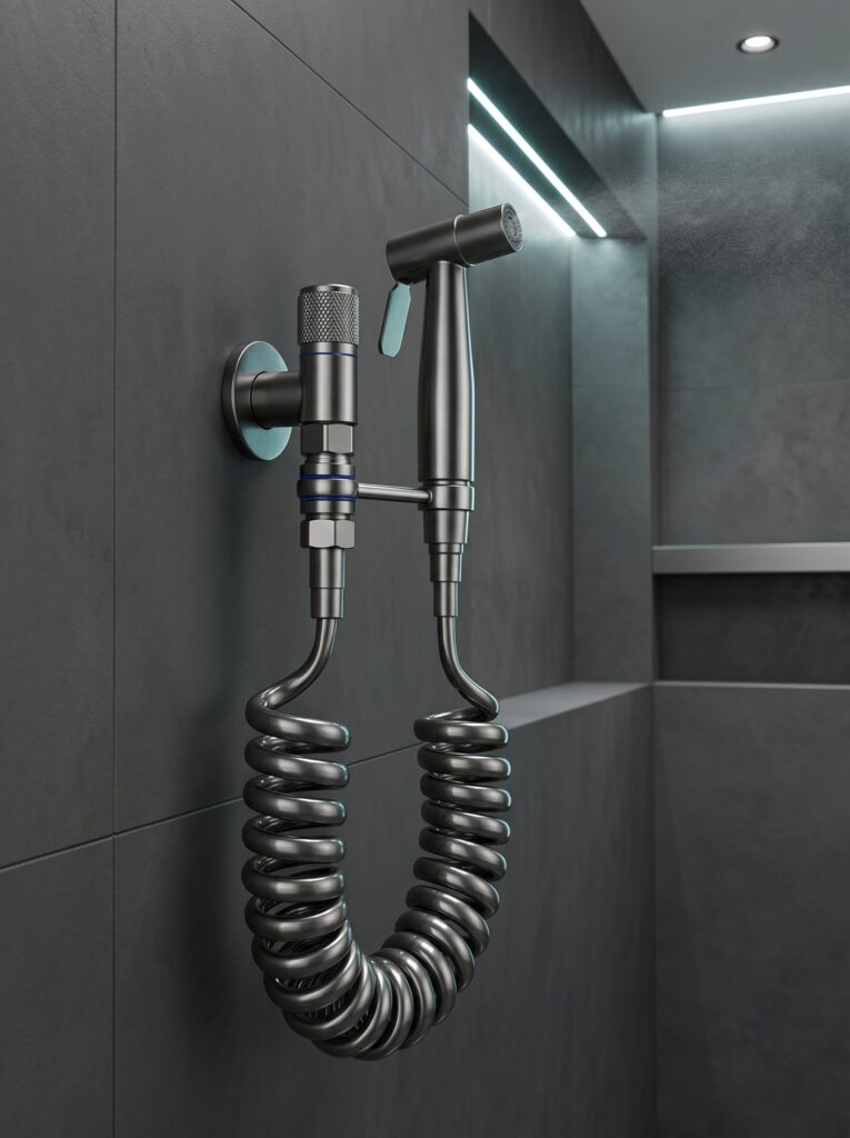 Stainless Steel Handheld Bidet Faucet, Wall Mount Design