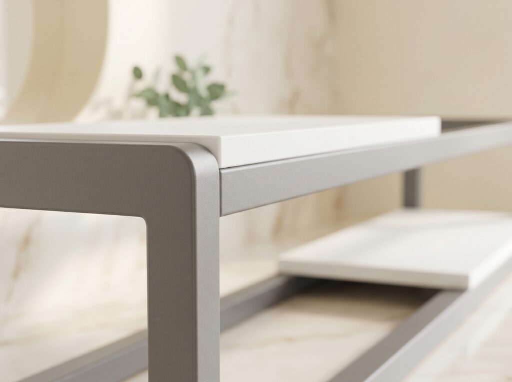 Stainless Steel Hand Towel Rack With Shelf