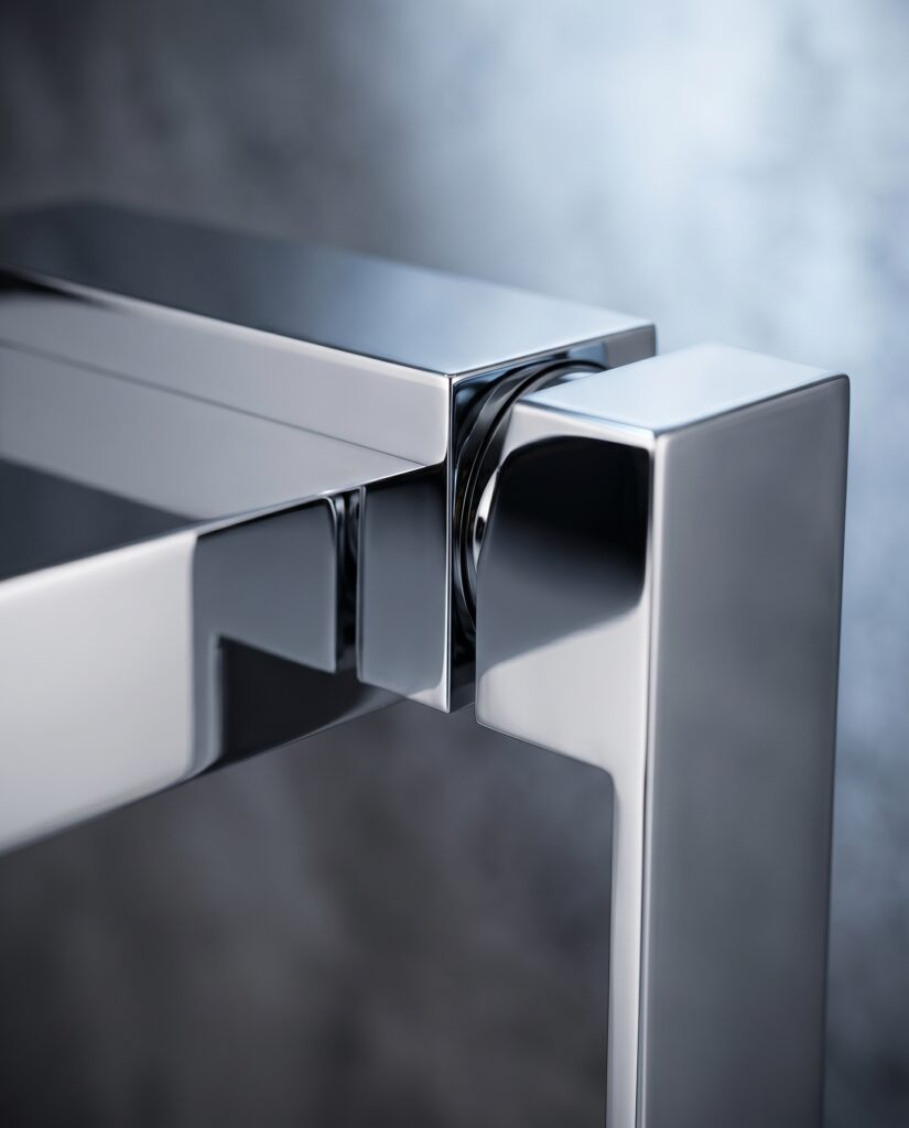 Chrome-colored High-end Brass Single-handle Bathroom Faucet