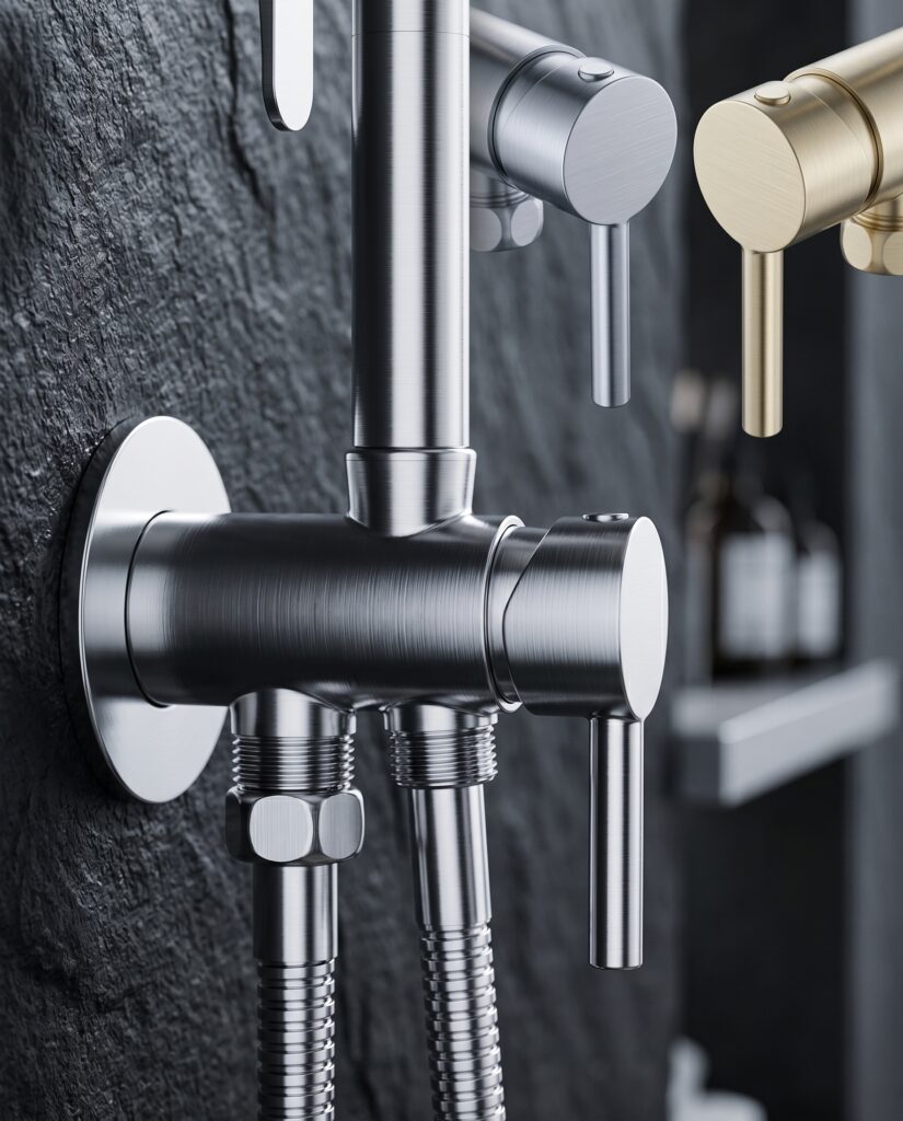 Portable Brass Hand-Held Bidet Sprayer for Hotel and Bathroom Use Wall-Mounted