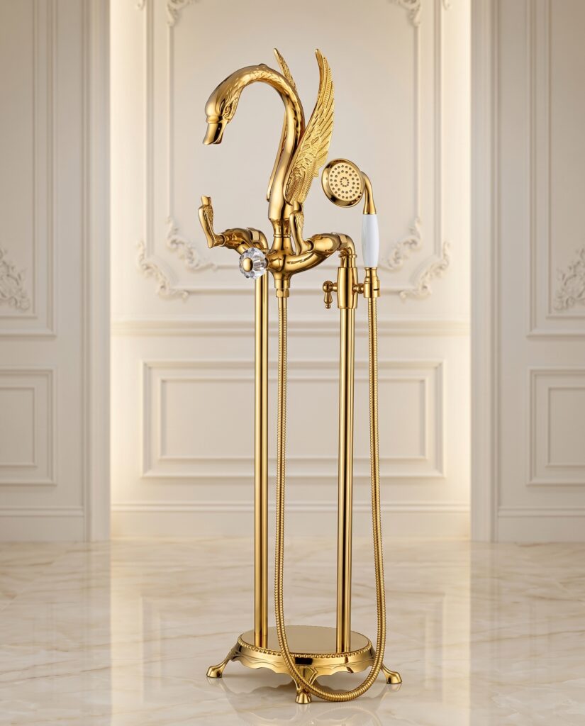 Classical  Bathroom Fittings With Bath & Shower Floor Faucets