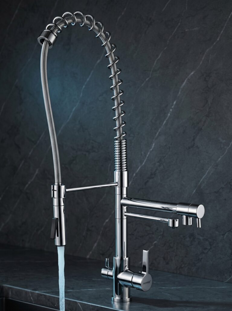 Multifunction Chrome Pull Down Kitchen Faucet