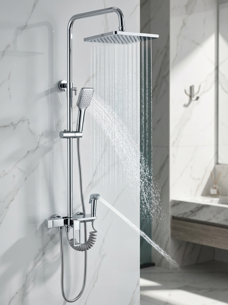 High Pressure Brass & Stainless Steel Handheld Rain Shower Set