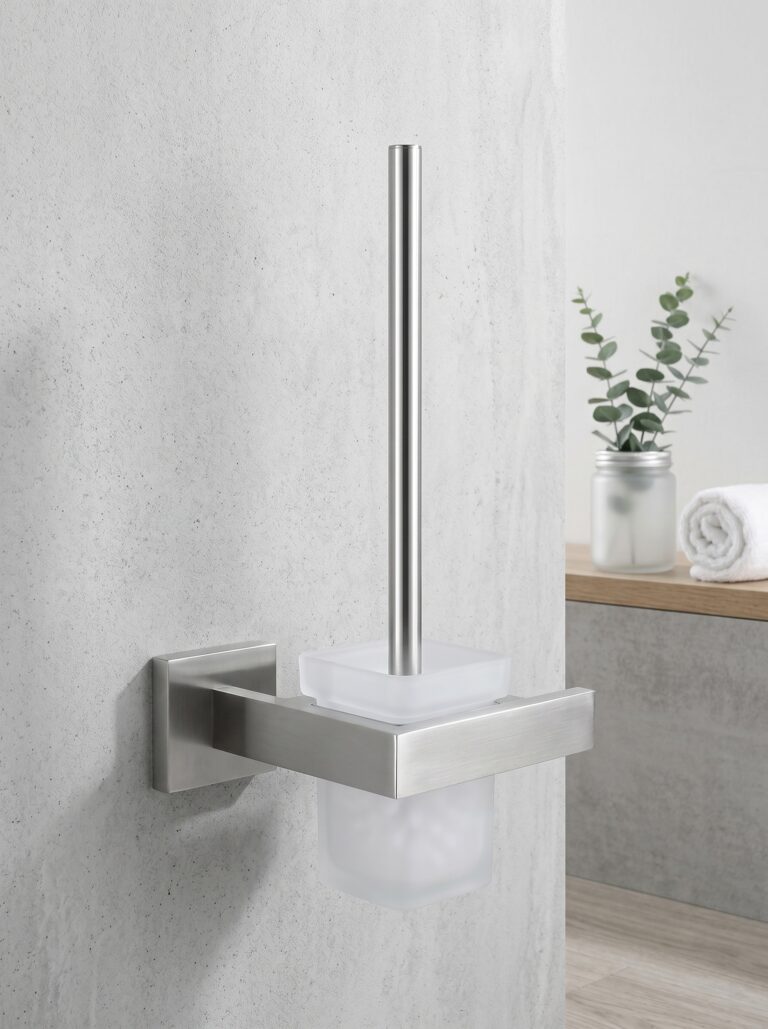 Wall Mounted Toilet Brush And Holder Set