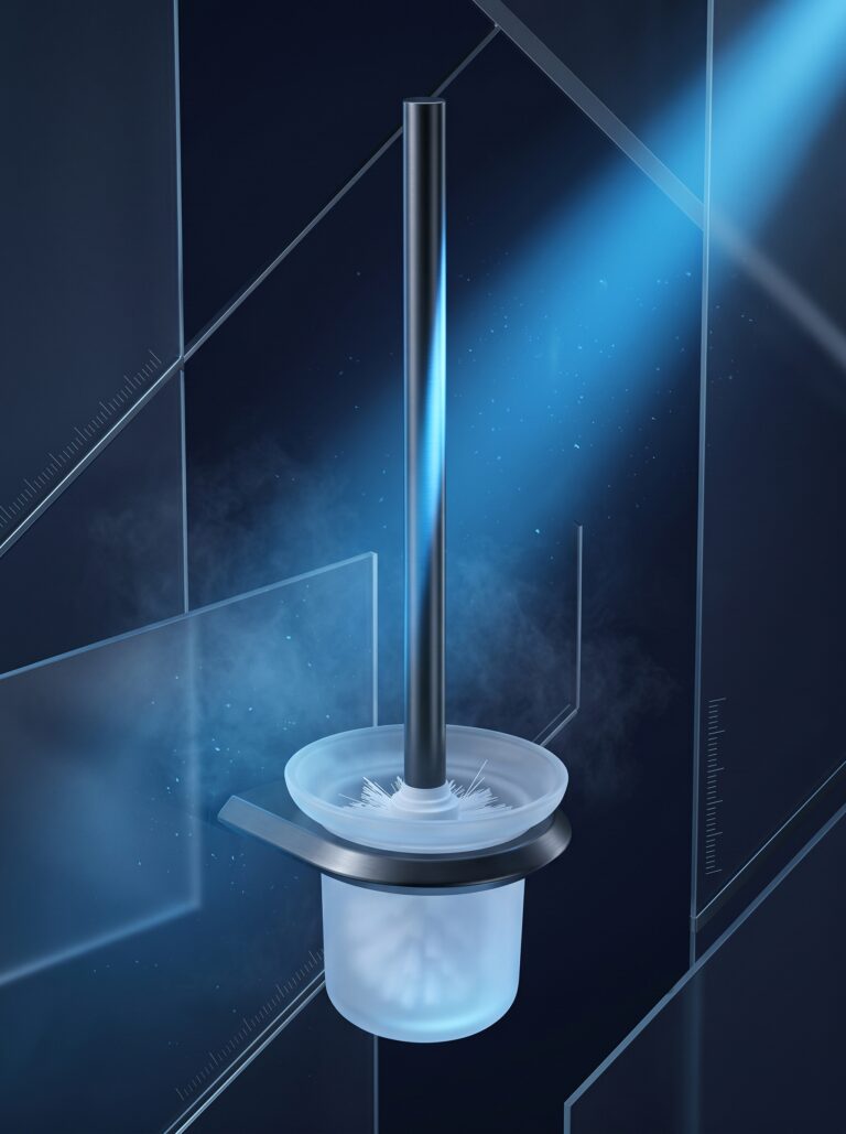 Zinc Alloy Base Wall Mounted Toilet Brush Set