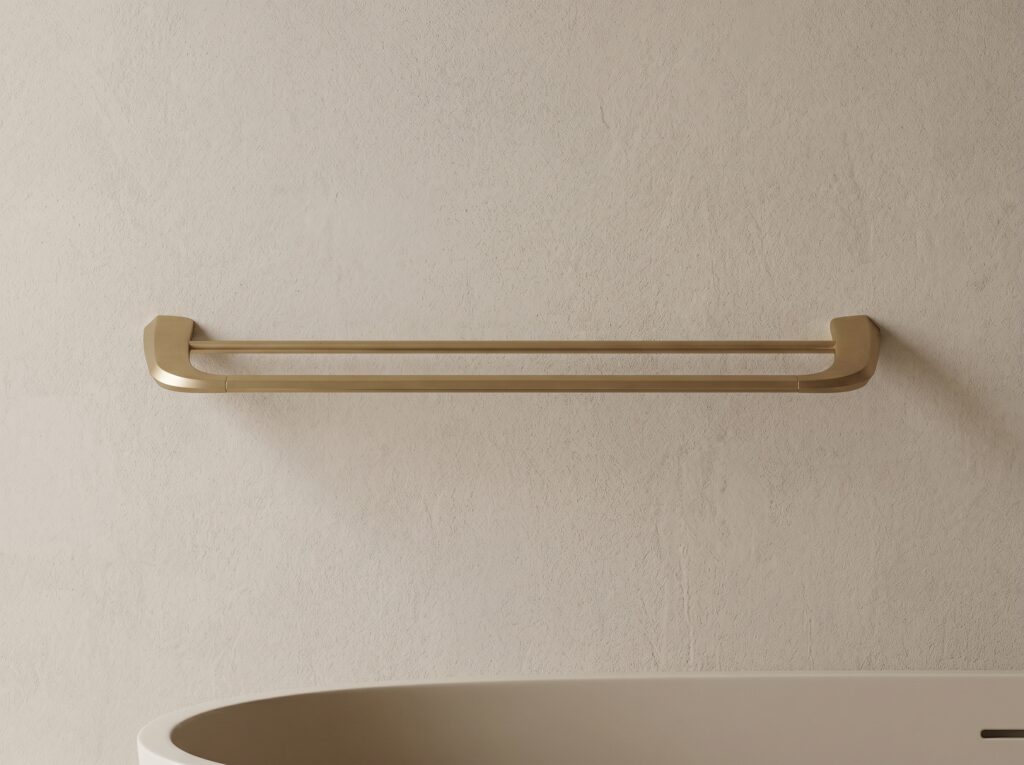 Zinc Alloy Modern Double Towel Bar