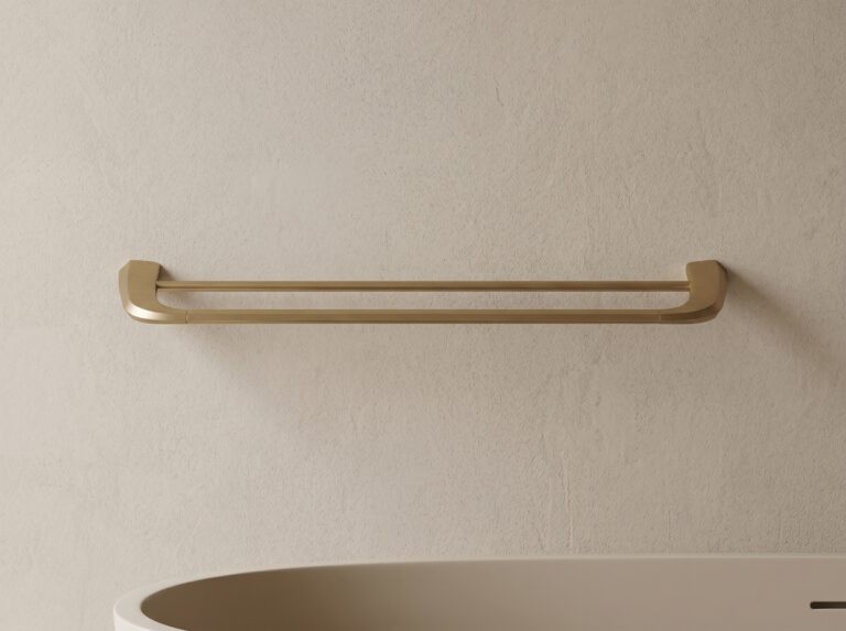 Zinc Alloy Modern Double Towel Bar