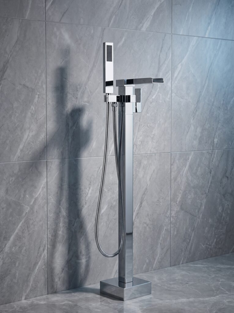 Brass Freestanding Hot Cold Bathtub Faucet