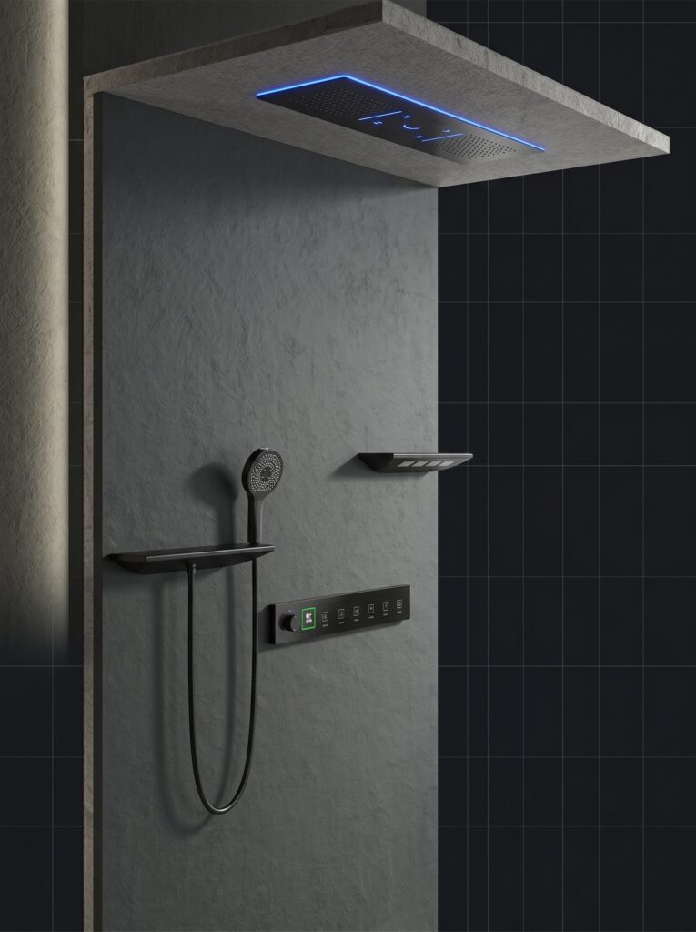 Smart LED Bluetooth Thermostatic Shower Set