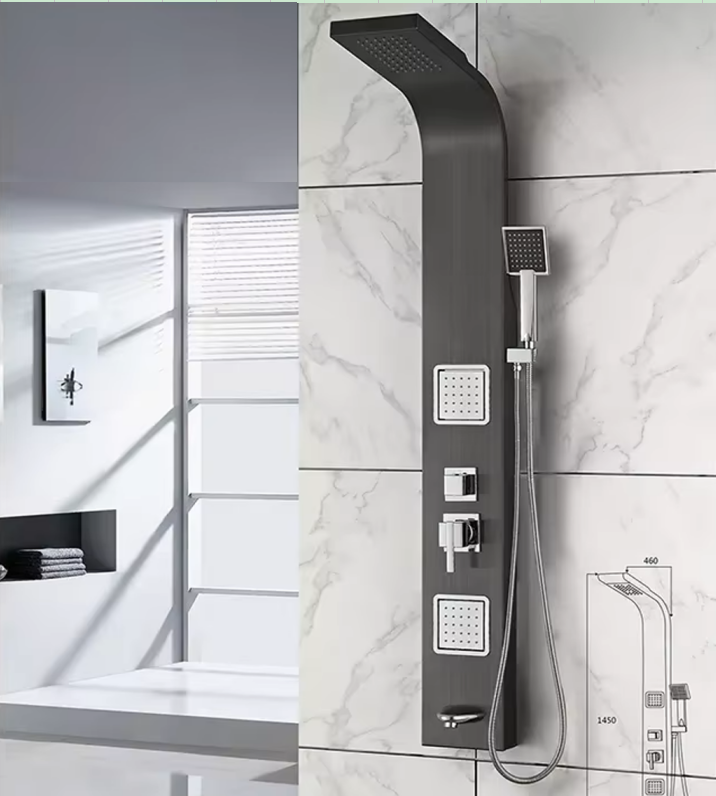 304 Stainless Steel Waterfall Spa Shower Panel