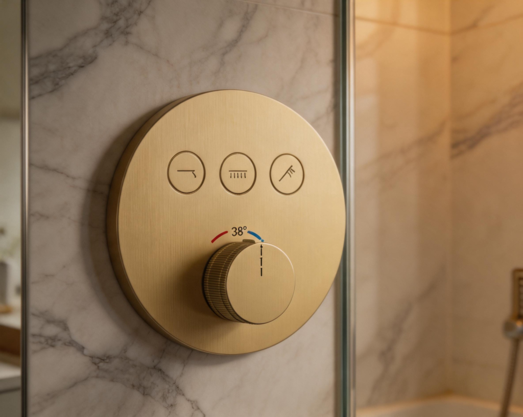 Brushed gold concealed 3-way shower mixer | SC030 23
