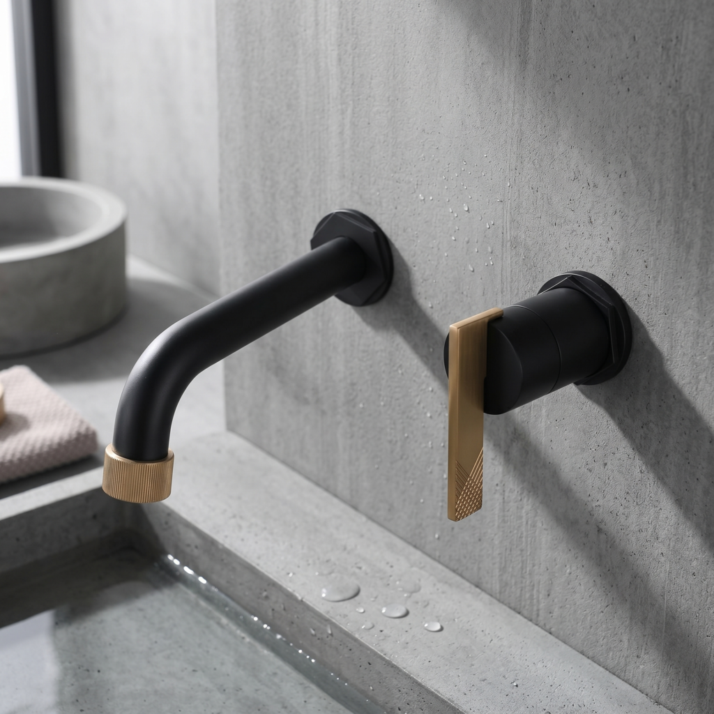 Minimalist flat spout wall mounted faucet WM001B